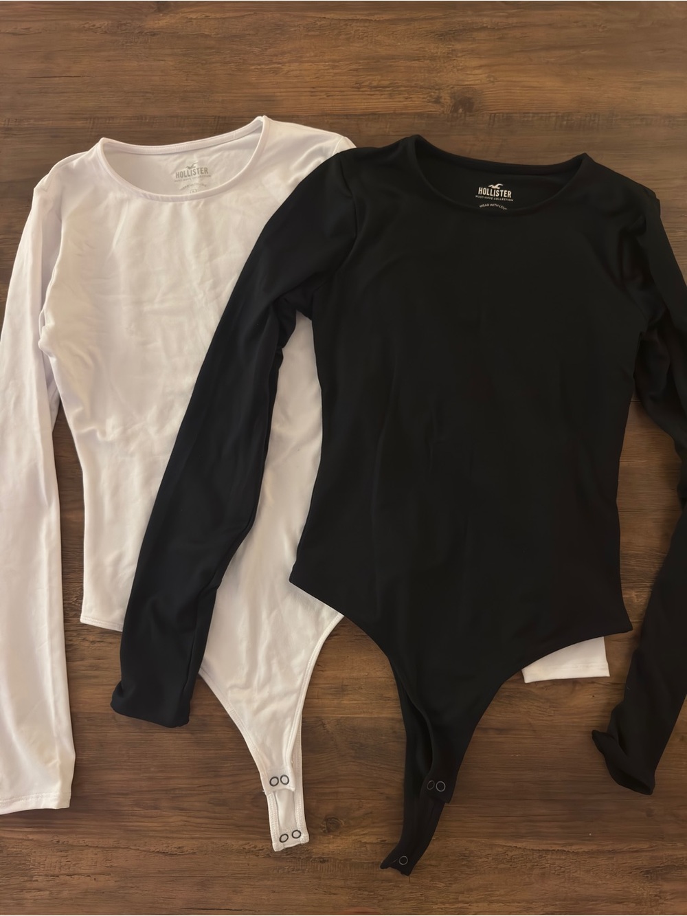 Hollister Black & White Long Sleeve Bodysuit Bundle